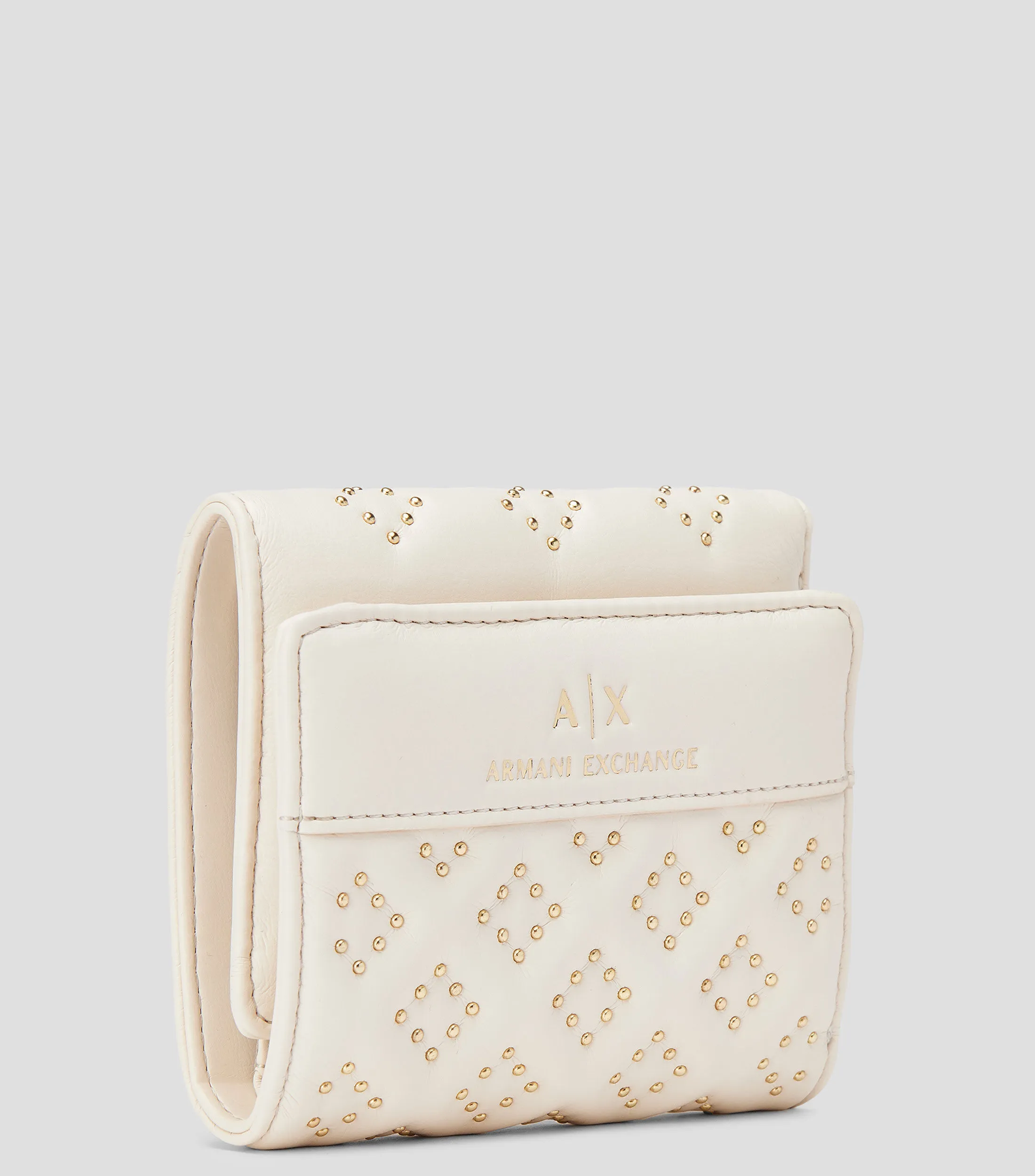 Armani Exchange Cartera Blanca con tachuelas Mujer