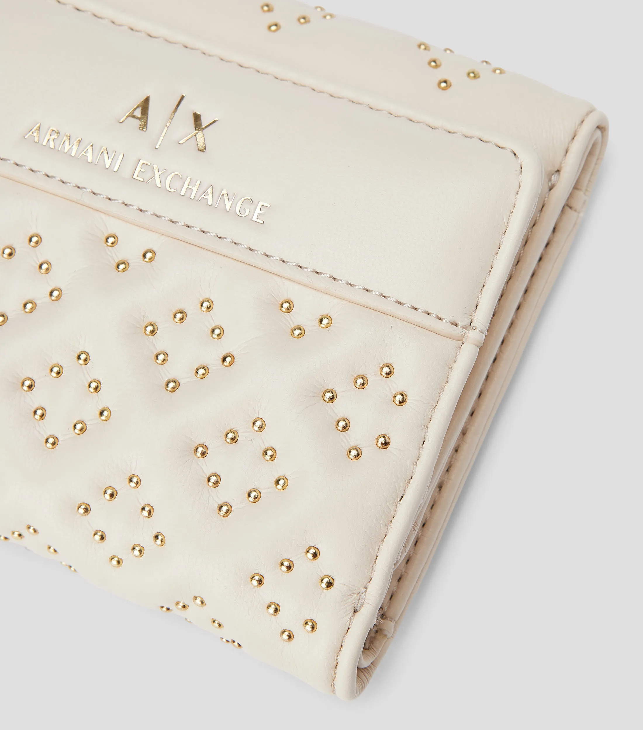 Armani Exchange Cartera Blanca con tachuelas Mujer