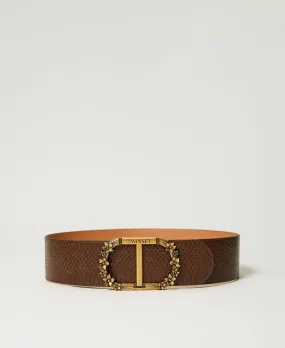 Ceinture avec boucle Oval T florale