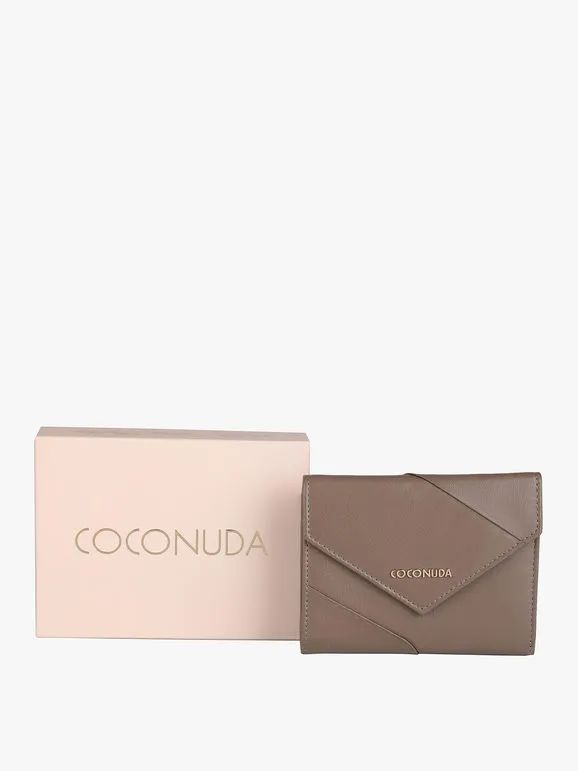 Coconuda Cartera de mujer de piel con monedero exterior