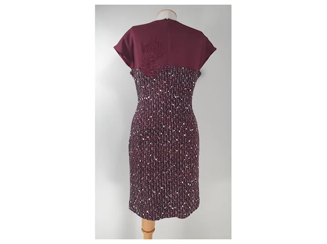 Escada Vestidos Burdeos 