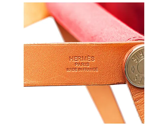 Hermès Toile Cabag Twist GM rojo 