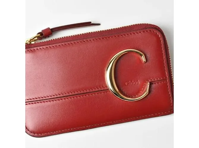 Monedero de cuero rojo Chloé Roja 