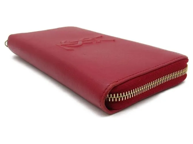Monedero de cuero rojo Yves Saint Laurent Roja 