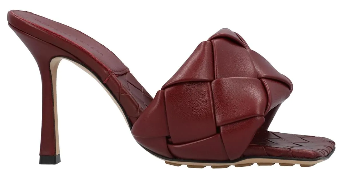 Mule rojo Bottega Veneta Lido Roja 