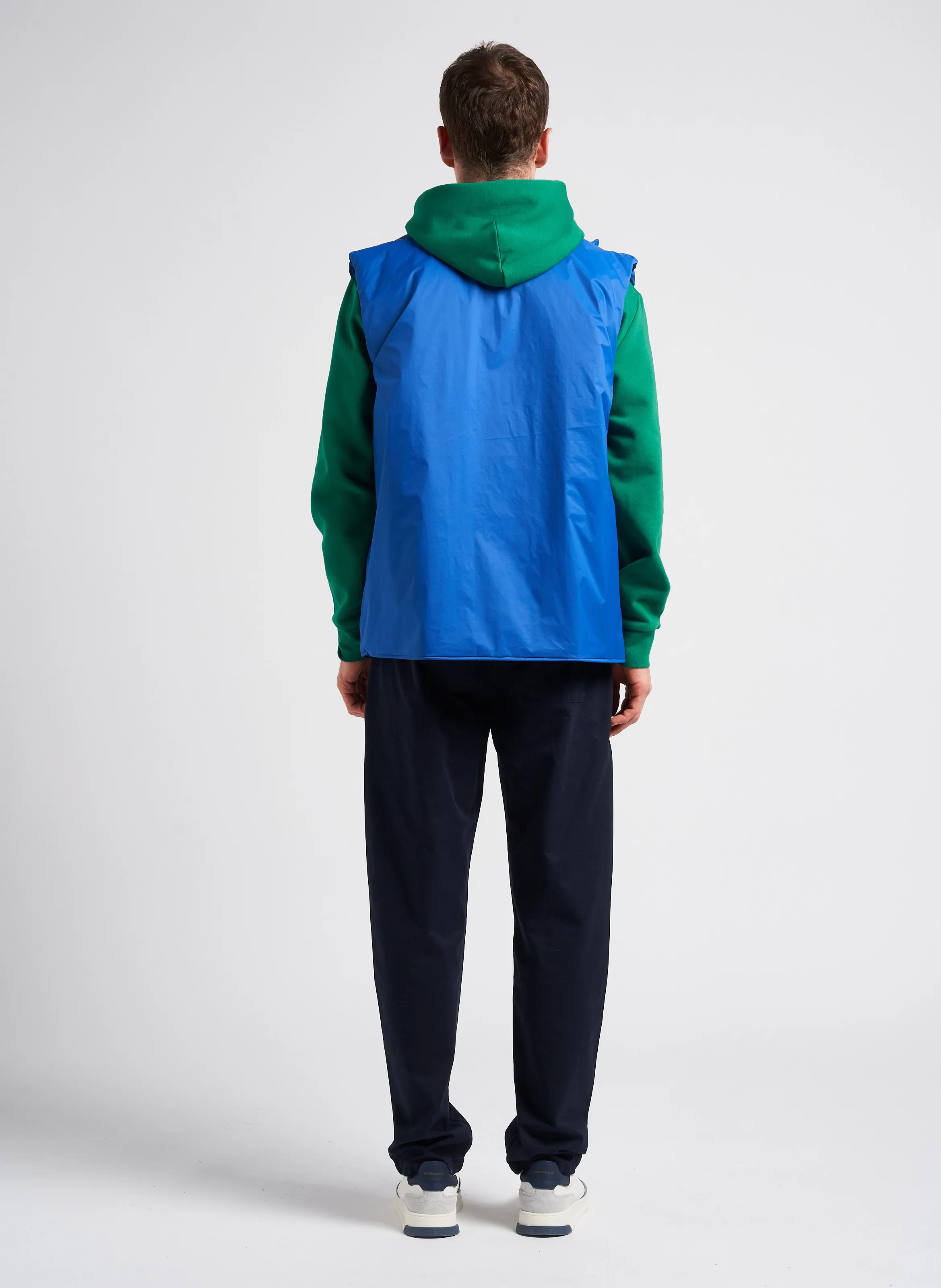 Pantalón chino recto de algodón orgánico en azul