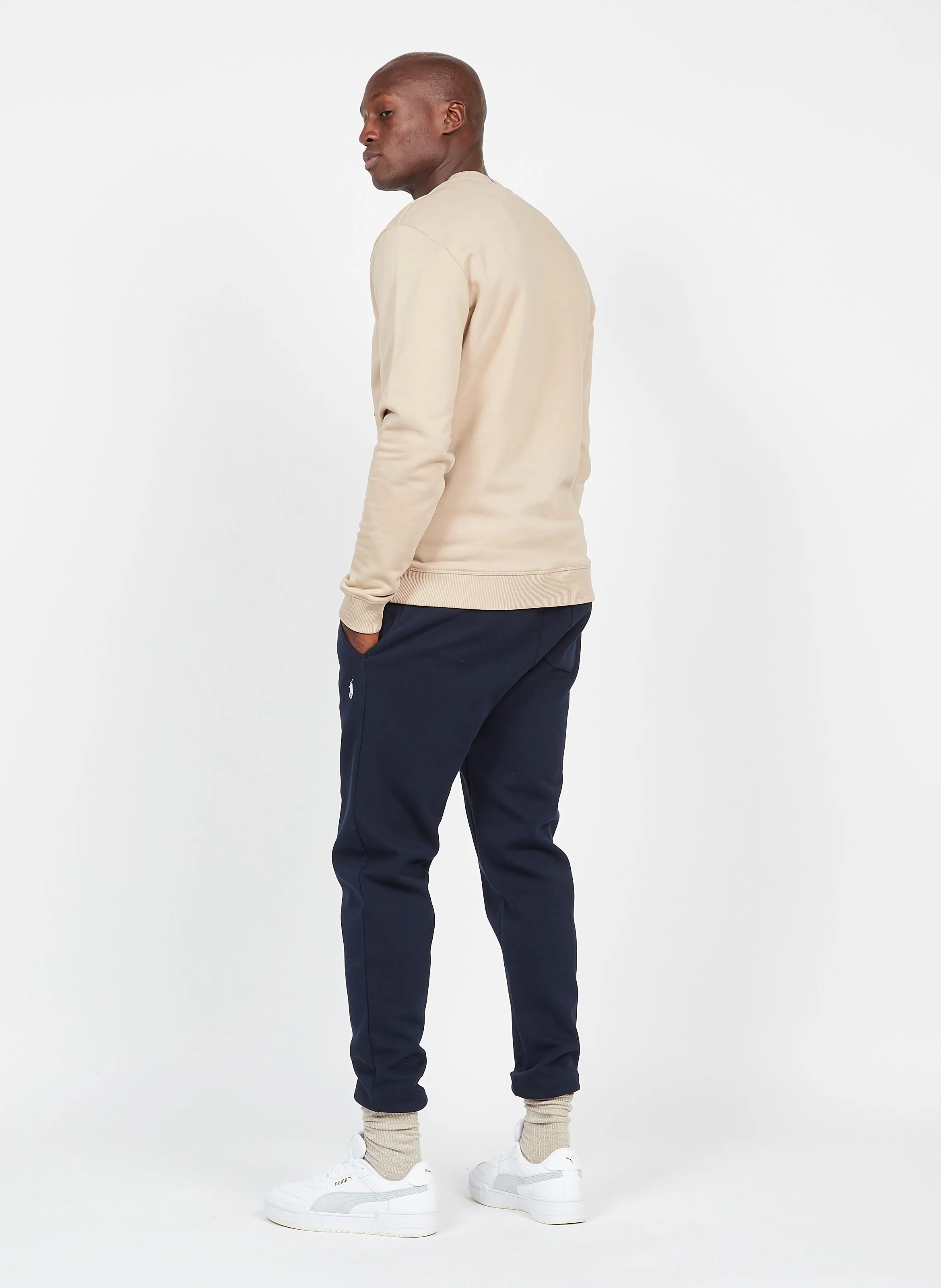Pantalón de jogging de mezcla de algodón en azul