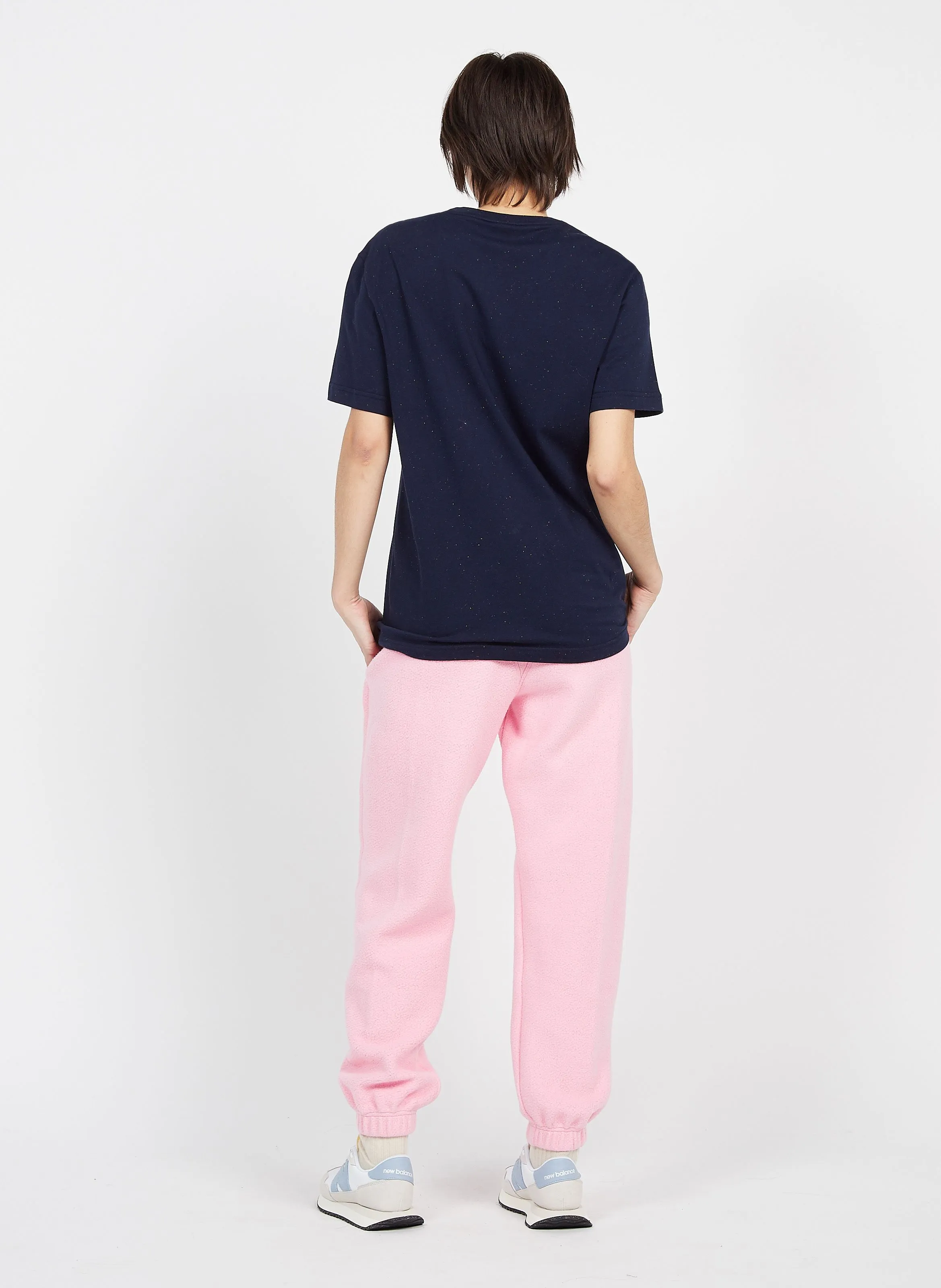 Pantalón jogging de felpa de algodón en rosa