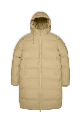 RAINS ABRIGO LARGO PUFFER BEIGE