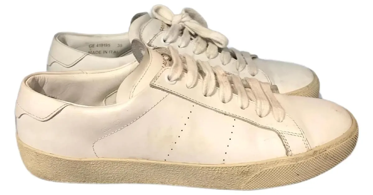 SAINT LAURENT Deportivas T.UE 38 cuero Blanco 
