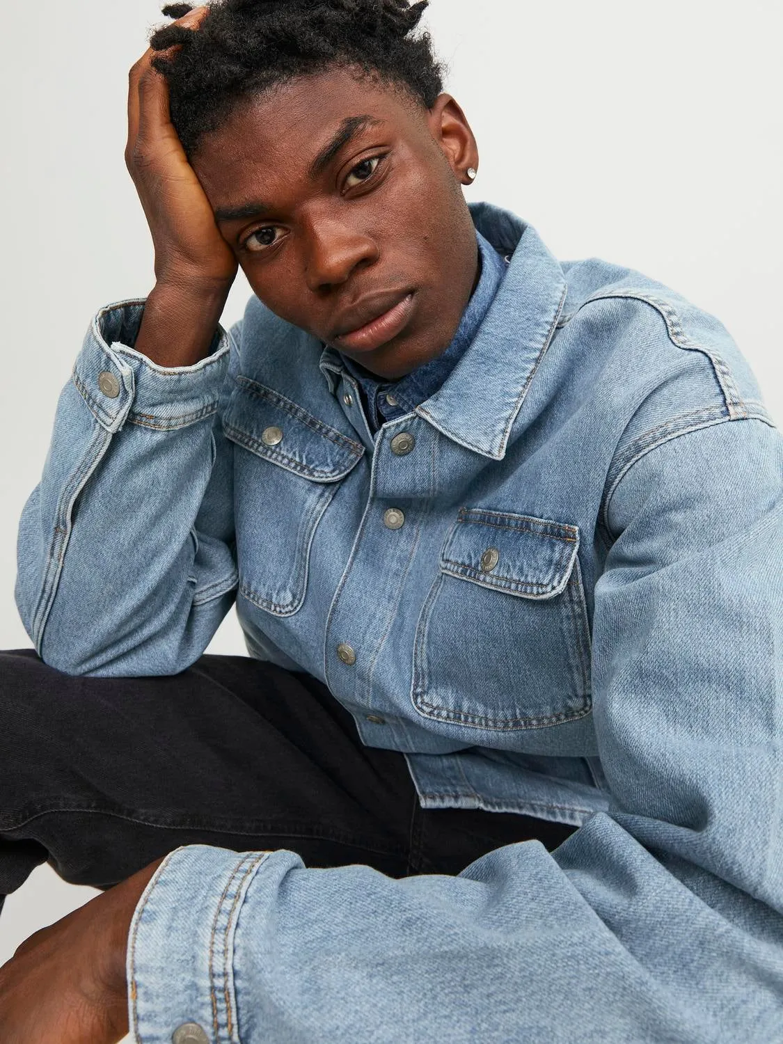 Sobrecamisa Corte loose | Azul intermedio | Jack & Jones®