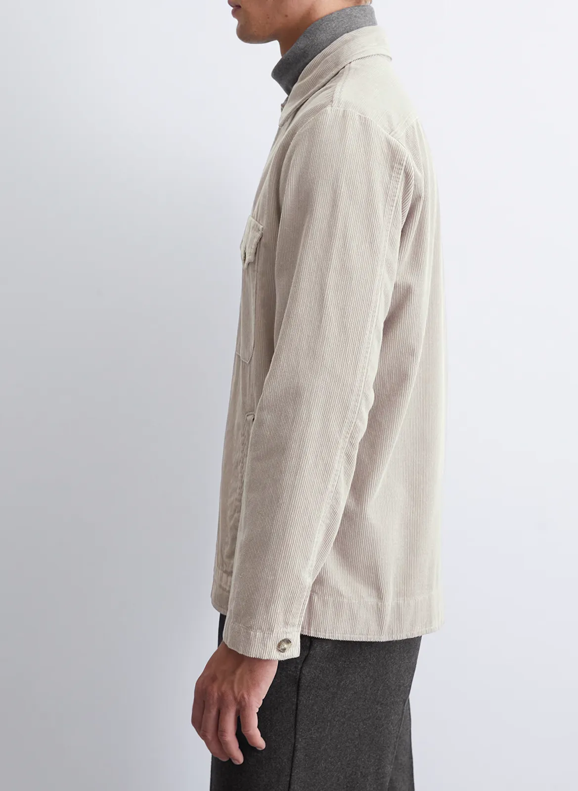 Sobrecamisa de algodón orgánico en gris